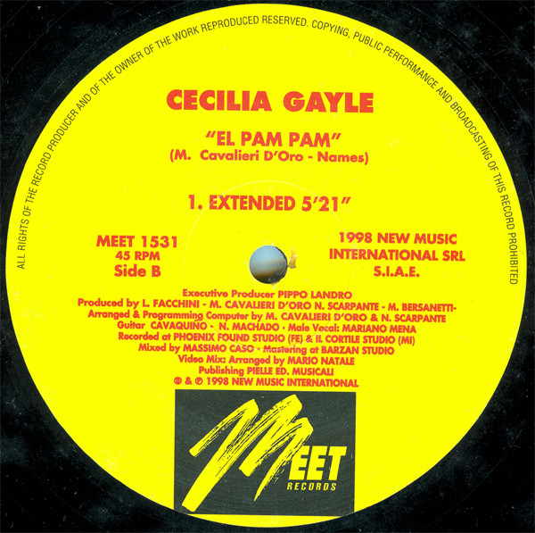 Cecilia Gayle - El Pam Pam | Meet Records (MEET 1531) - 4