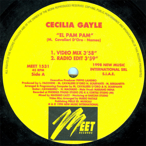 Cecilia Gayle - El Pam Pam | Meet Records (MEET 1531) - 3
