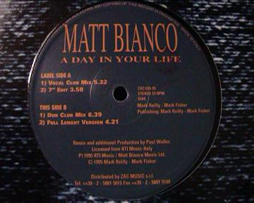 Matt Bianco - A Day In Your Life | ZAC Records (ZAC 039-95) - 2