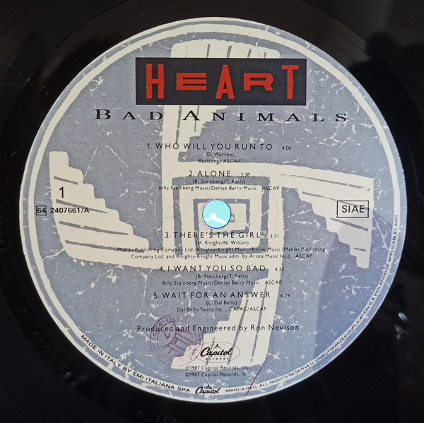 Heart - Bad Animals | EMI Electrola (64 2407661) - 5