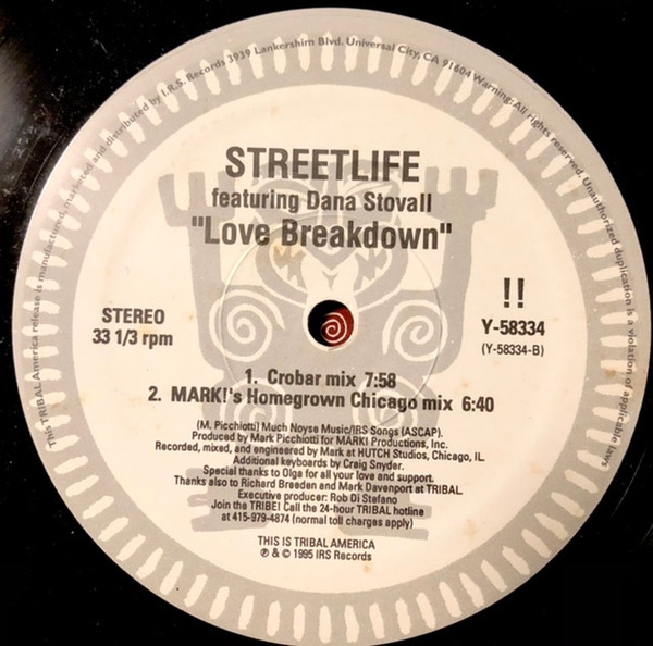 Streetlife Feat. Dana Stovall - Love Breakdown | TRIBAL America (Y-58334) - 4 Streetlife Feat. Dana Stovall - Love Breakdown | TRIBAL America (Y-58334) - 4