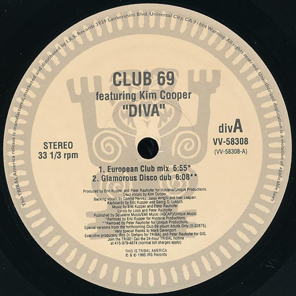 Club 69 Featuring Kim Cooper - Diva | TRIBAL America (VV-58308) - 2