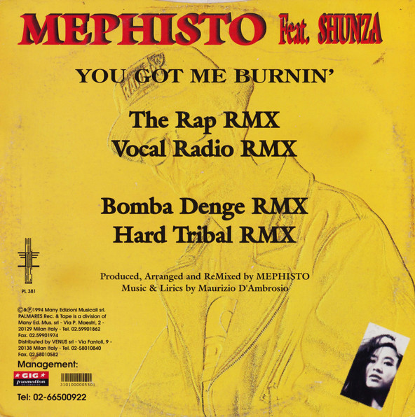 Mephisto Feat. Shunza - You Got Me Burnin' (Remix) | Palmares Records (PL 381) - 2 Mephisto Feat. Shunza - You Got Me Burnin' (Remix) | Palmares Records (PL 381) - 2