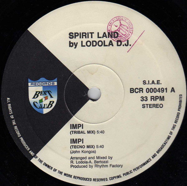 Spirit Land by Roberto Lodola - Impi / Africa Freedom | Beat Club Records (BCR 000491) - 2 Spirit Land by Roberto Lodola - Impi / Africa Freedom | Beat Club Records (BCR 000491) - 2