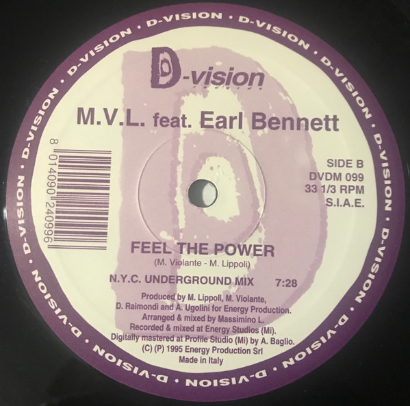 M.V.L. Feat. Earl Bennett - Feel The Power | D:vision Records (DVDM 099) - 3
