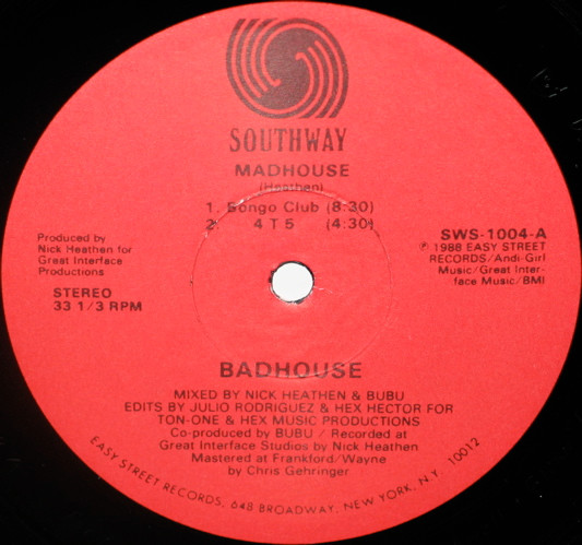 Badhouse - Madhouse | Southway Records (SWS-1004) - main