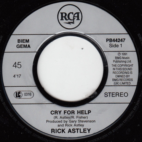 Rick Astley - Cry For Help | RCA (PB44247) - 3