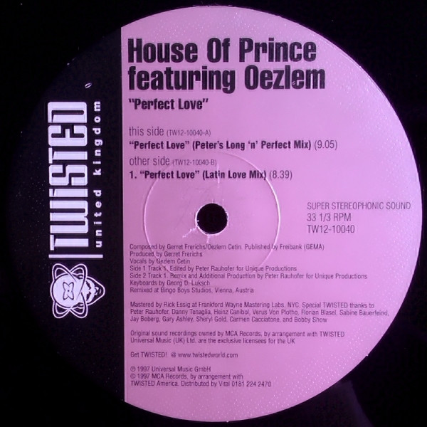 House Of Prince Featuring Oezlem - Perfect Love | Twisted United Kingdom (TW12-10040) - 2 House Of Prince Featuring Oezlem - Perfect Love | Twisted United Kingdom (TW12-10040) - 2