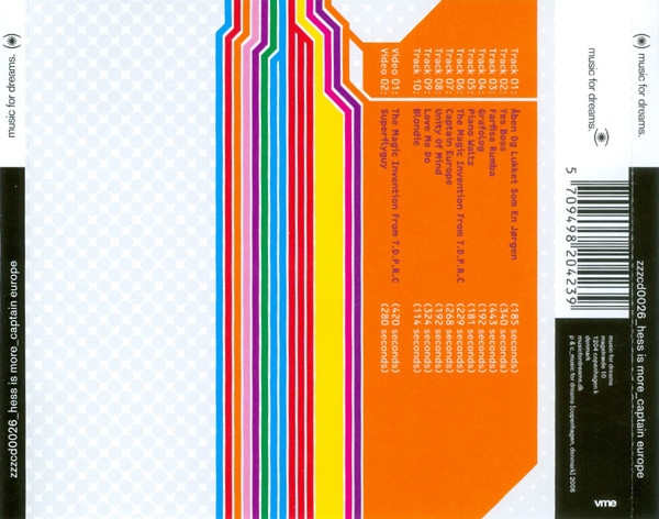 Hess Is More - Captain Europe | Music For Dreams (zzzcd0026) - 3