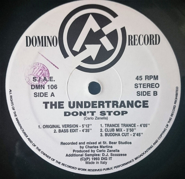 The Undertrance - Don't Stop | Domino Records (DMN 106) - 3 The Undertrance - Don't Stop | Domino Records (DMN 106) - 3