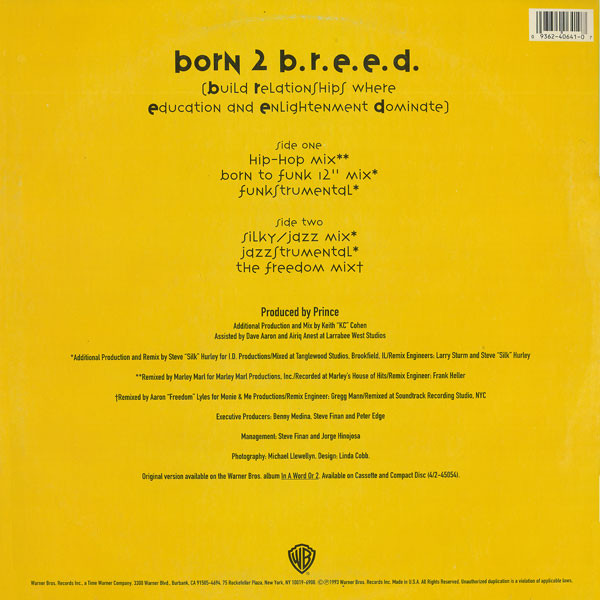 Monie Love - Born 2 B.R.E.E.D. | Warner Bros. Records (0-40641) - 2 Monie Love - Born 2 B.R.E.E.D. | Warner Bros. Records (0-40641) - 2
