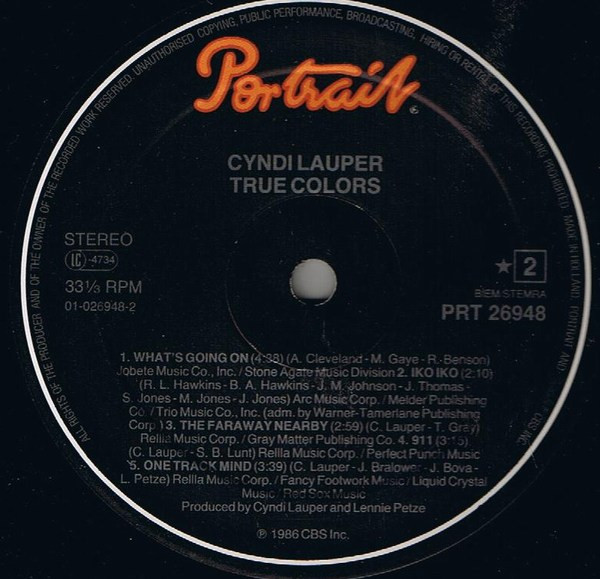 Cyndi Lauper - True Colors | Portrait (PRT 26948) - 4 Cyndi Lauper - True Colors | Portrait (PRT 26948) - 4