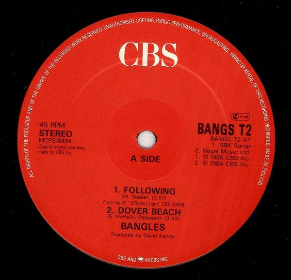 Bangles - Following | CBS (BANGS T2) - 3