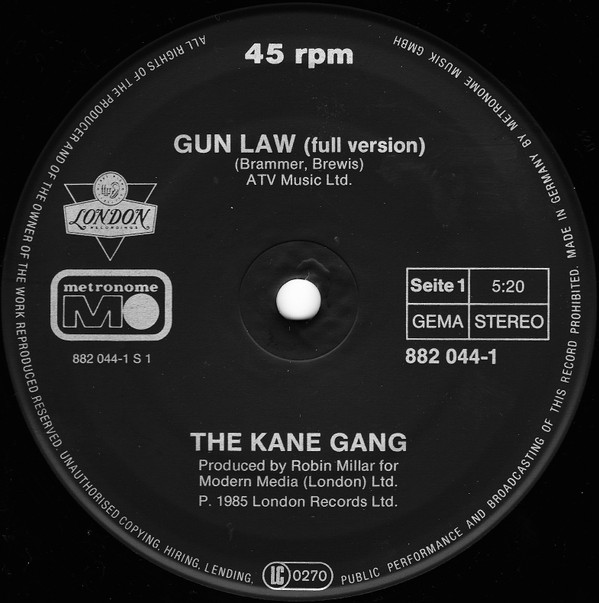 The Kane Gang - Gun Law | Metronome (882 044-1) - 3 The Kane Gang - Gun Law | Metronome (882 044-1) - 3