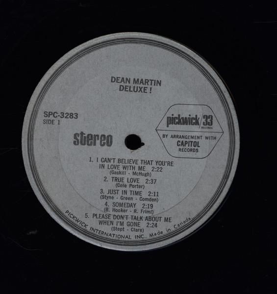 Dean Martin - Deluxe | Pickwick (SPC-3283) - 3 Dean Martin - Deluxe | Pickwick (SPC-3283) - 3