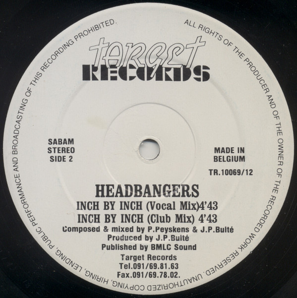 Headbangers - Inch By Inch | Target Records (TR.10069/12) - 4 Headbangers - Inch By Inch | Target Records (TR.10069/12) - 4