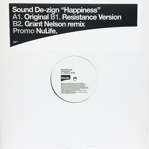 Sound De-Zign - Happiness | NuLife (NUX19) - main