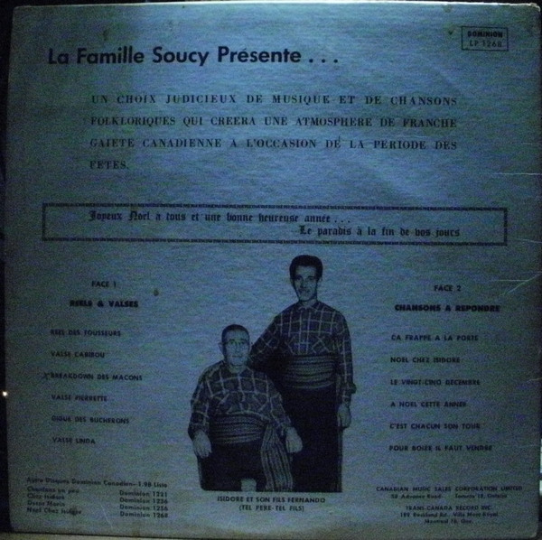 Isidore Soucy Et Son Ensemble - Noel Chez Isidore | Dominion (LP 1268) - 2