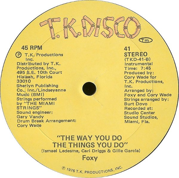 Foxy - The Way You Do The Things You Do | T.K. Disco (41) - 2 Foxy - The Way You Do The Things You Do | T.K. Disco (41) - 2