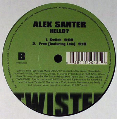 Alex Santer - Hello? | Twisted America Records (TWD-50048) - 3