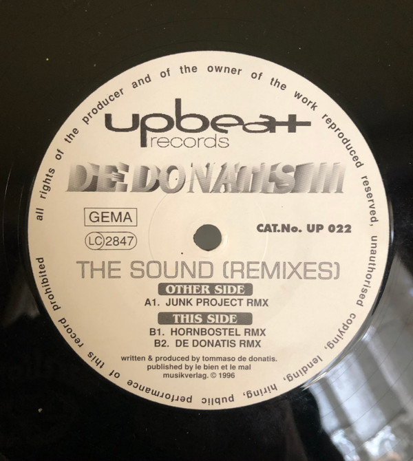 De Donatis - The Sound (Remixes) | Upbeat Records (UP 022) - 3