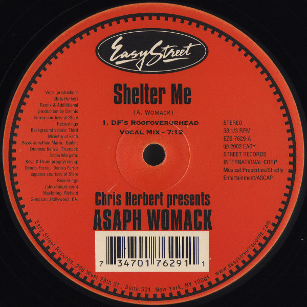 Chris Herbert Presents Asaph Womack - Shelter Me | Easy Street Records (EZS-7629)