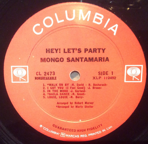 Mongo Santamaria - Hey! Let's Party | Columbia (CL 2473) - 4
