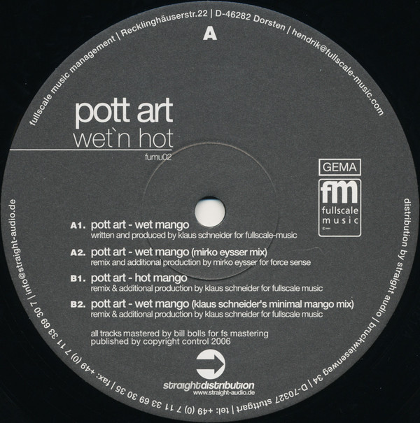Pott Art - Wet'n Hot | Fullscale Music (fumu02) - main Pott Art - Wet'n Hot | Fullscale Music (fumu02) - main