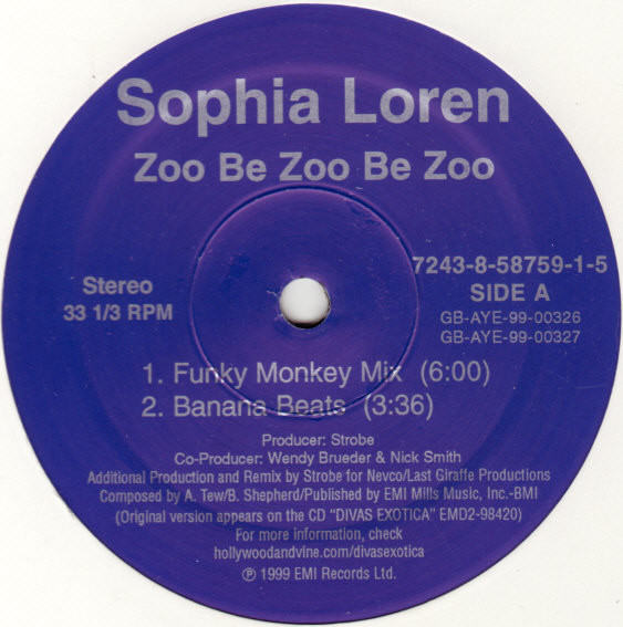 Sophia Loren - Zoo Be Zoo Be Zoo | Capitol Records (7243-8-57859-1-5) - main