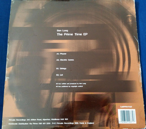 Ben Long - The Prime Time E.P. | Primate Recordings (PRMT 037) - 2 Ben Long - The Prime Time E.P. | Primate Recordings (PRMT 037) - 2
