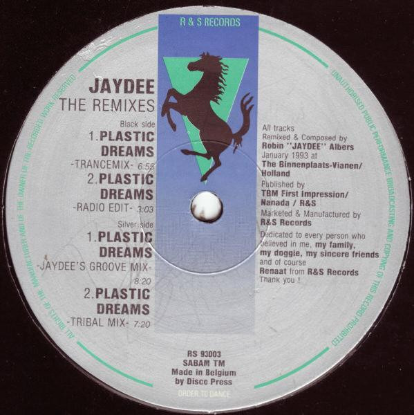 Jaydee - Plastic Dreams (The Remixes) | R & S Records (RS 93003) - 3 Jaydee - Plastic Dreams (The Remixes) | R & S Records (RS 93003) - 3