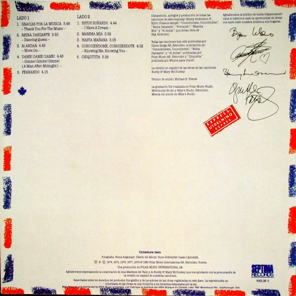 ABBA - Gracias Por La Musica | Septima Records (SRLM 1) - 2 ABBA - Gracias Por La Musica | Septima Records (SRLM 1) - 2