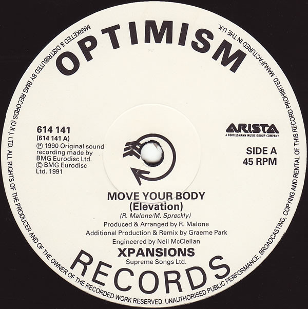 Xpansions - Move Your Body '91 Remix | Arista (614 141) - 3 Xpansions - Move Your Body '91 Remix | Arista (614 141) - 3