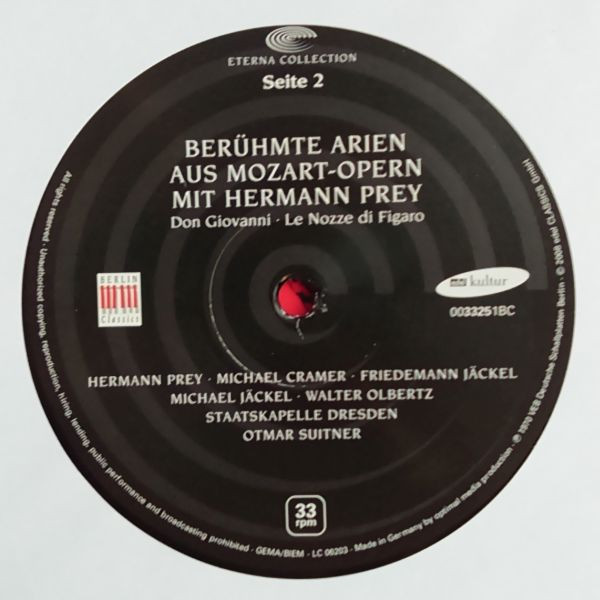 Berühmte Arien aus MOZART-Opern mit Hermann Prey