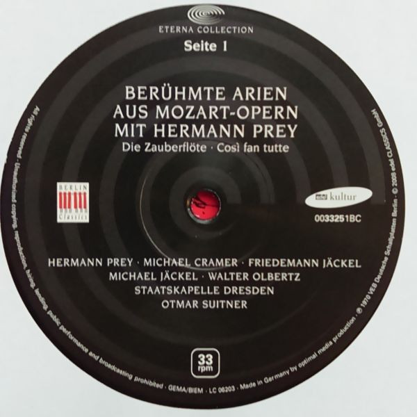 Berühmte Arien aus MOZART-Opern mit Hermann Prey