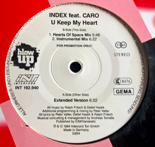 Index Feat. Caro - U Keep My Heart | Blow Up (INT 192.940)