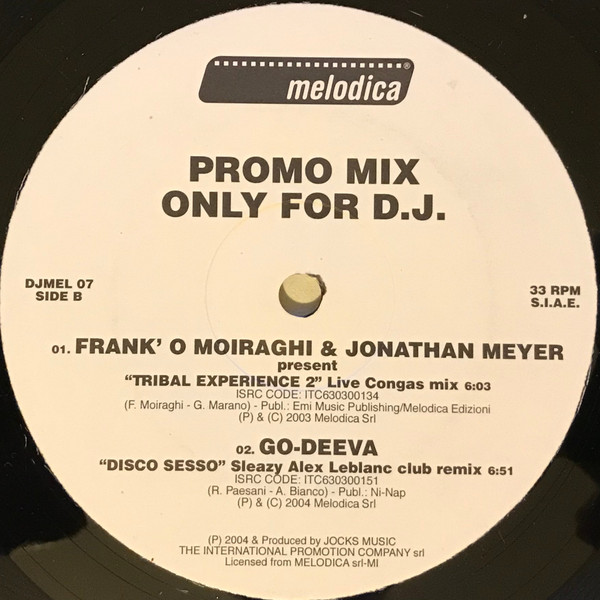 Various - Promo Mix Only For D.J. | Melodica (DJMEL 07) - 2