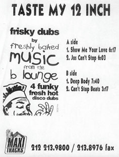 Freshly Baked Music From The B Lounge - Frisky Dubs | Maxi Records (MX-2058)