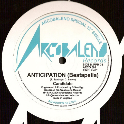 Candidate - Anticipation | Arcobaleno Records (ARCO 004) - 2 Candidate - Anticipation | Arcobaleno Records (ARCO 004) - 2
