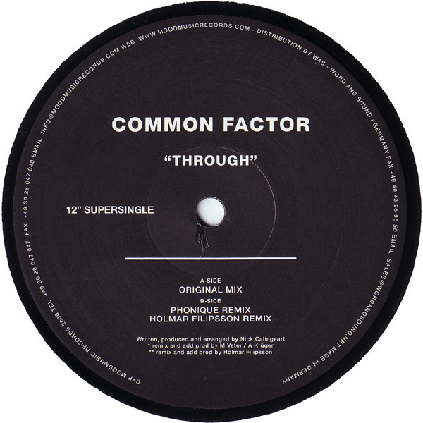 Common Factor - Through | Moodmusic (MOOD 042) - 3