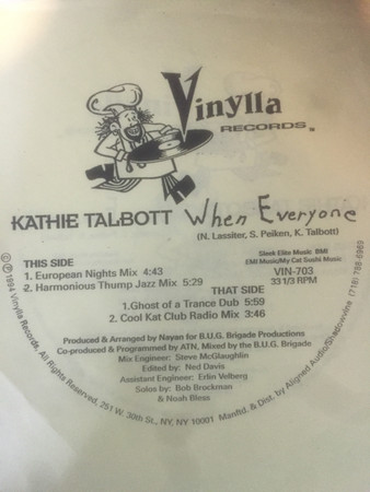 Kathie Talbott - When Everyone | Vinylla Records (VIN703) - 3