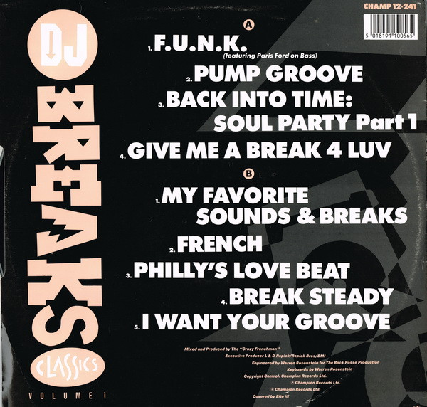 The Crazy Frenchman - DJ Breaks Classics Vol. 1 | Champion (CHAMP 12-241) - 2 The Crazy Frenchman - DJ Breaks Classics Vol. 1 | Champion (CHAMP 12-241) - 2