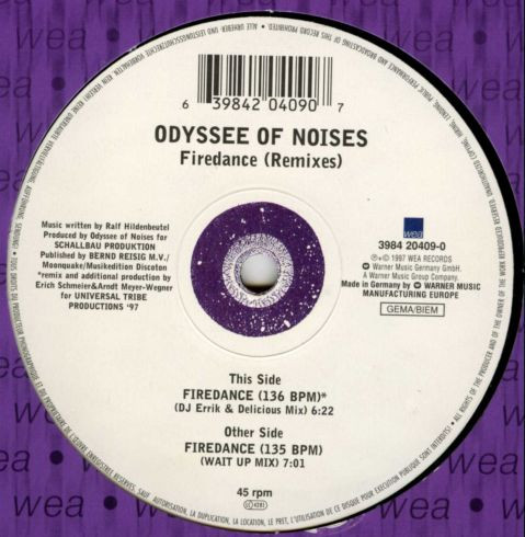 Odyssee Of Noises - Firedance (Remixes) | WEA (3984 20409-0) - 2 Odyssee Of Noises - Firedance (Remixes) | WEA (3984 20409-0) - 2