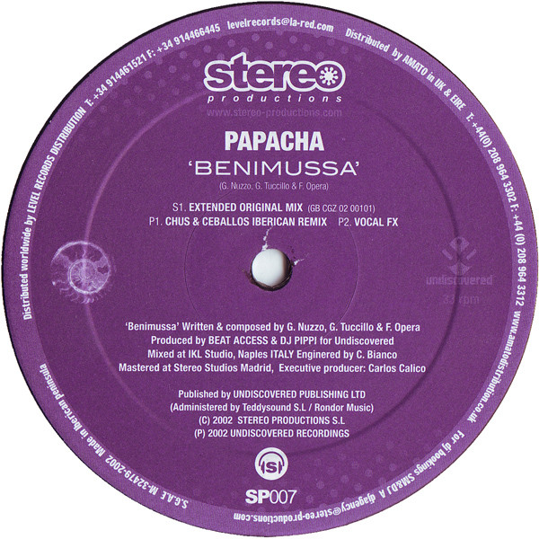 Papacha - Benimussa | Stereo Productions (SP007) - main