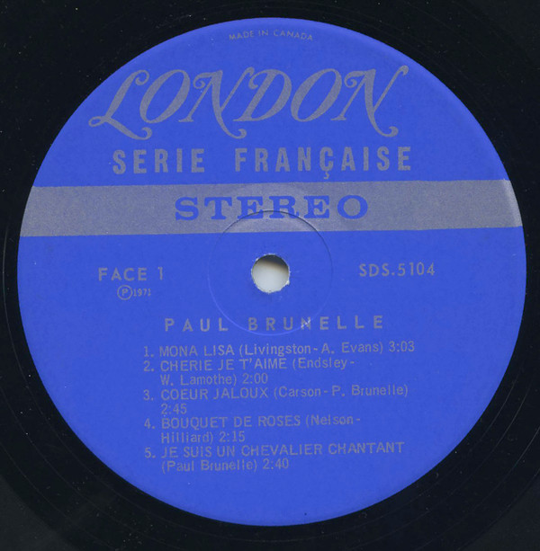 Paul Brunelle - Paul Brunelle | London Records (SDS.5104) - 3 Paul Brunelle - Paul Brunelle | London Records (SDS.5104) - 3