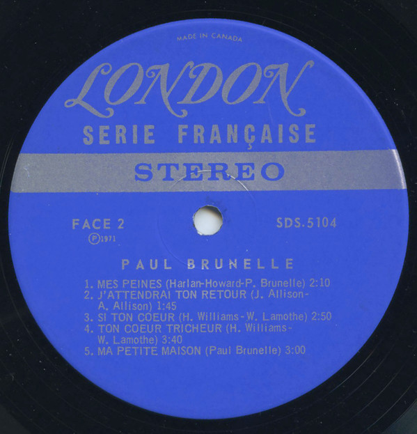 Paul Brunelle - Paul Brunelle | London Records (SDS.5104) - 4 Paul Brunelle - Paul Brunelle | London Records (SDS.5104) - 4
