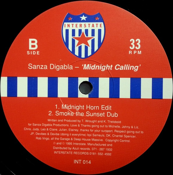 Sanza Digabla - Midnight Calling | Interstate Records (INT 014) - 2 Sanza Digabla - Midnight Calling | Interstate Records (INT 014) - 2