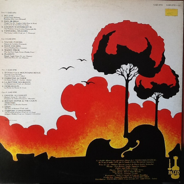 Various - Nyon Folk Festival 1979 | Paléo Records (GAD 0791) - 2