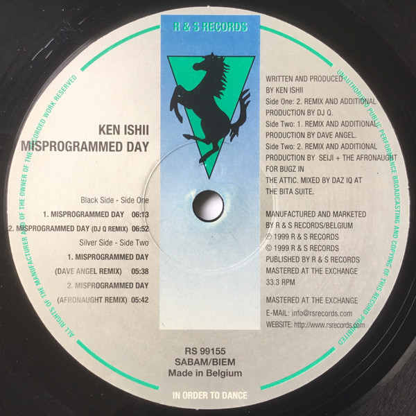 Ken Ishii - Misprogrammed Day (Remixes) | R & S Records (RS 99155) - 4 Ken Ishii - Misprogrammed Day (Remixes) | R & S Records (RS 99155) - 4