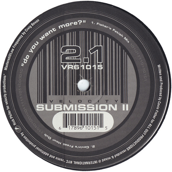 Submission II - Do You Want More? | Velocity Recordings (VR61015) - main